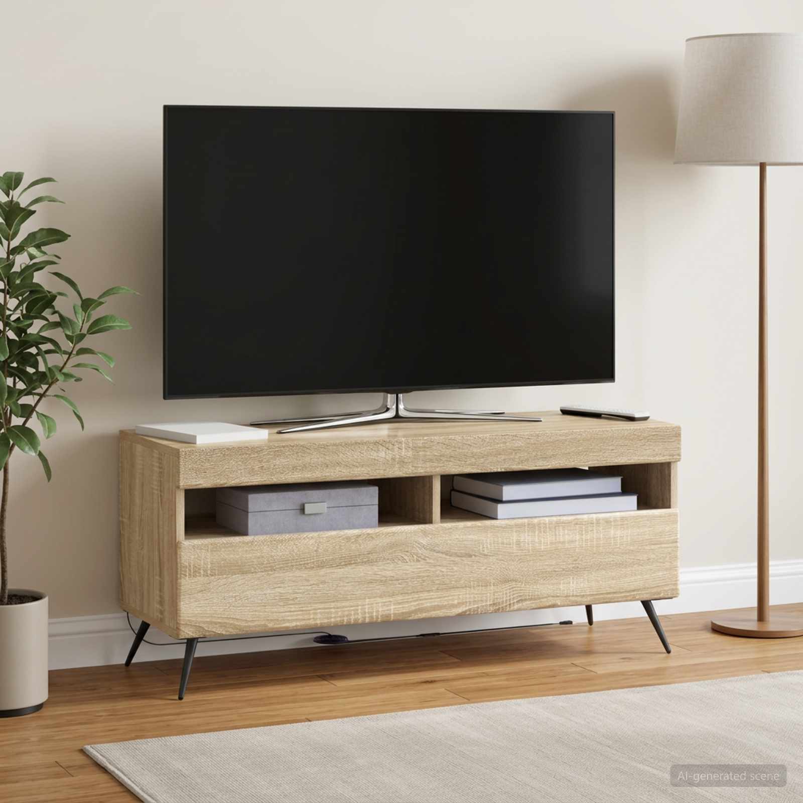 LED-TV-Schrank Sonoma-Eiche Holzwerkstoff