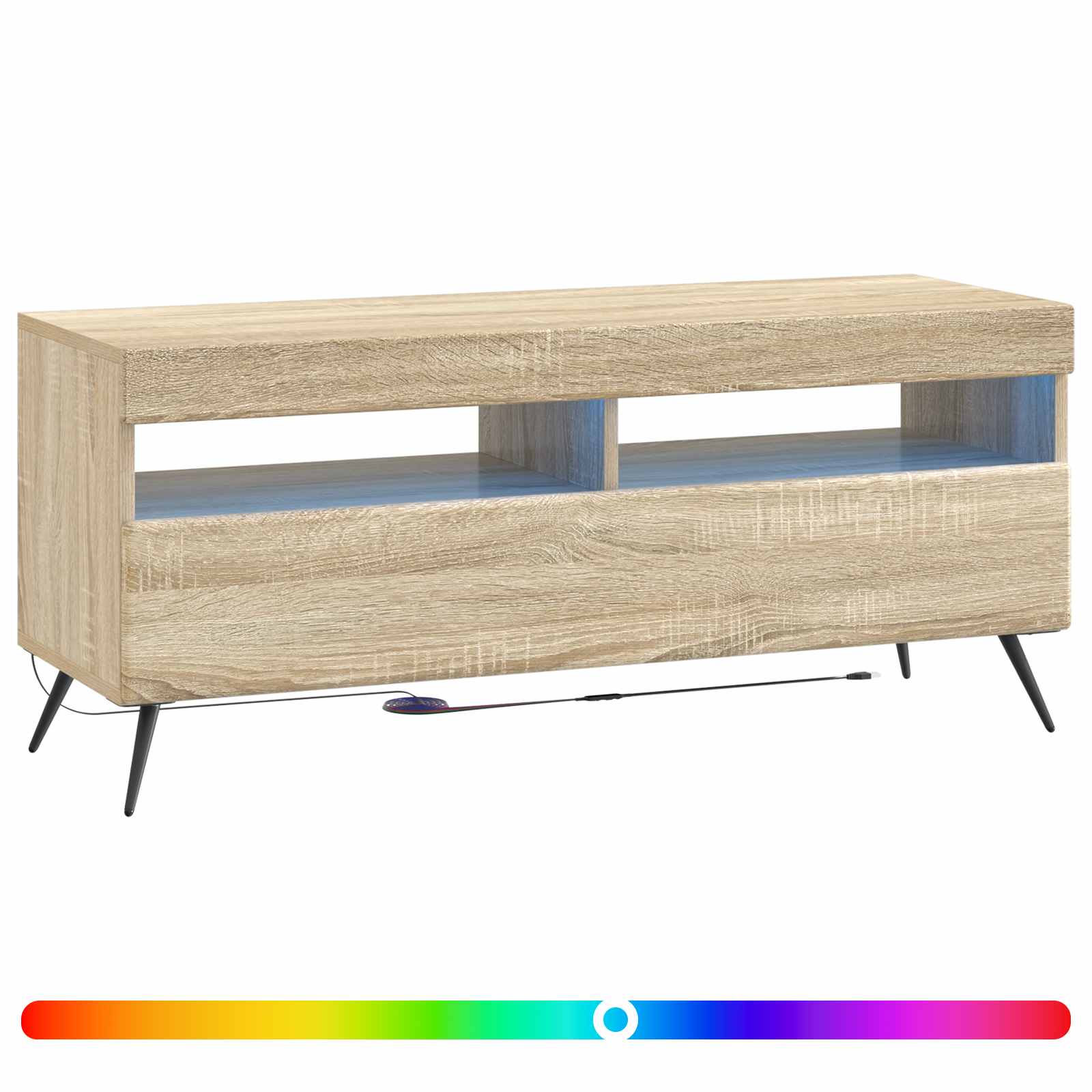 LED-TV-Schrank Sonoma-Eiche Holzwerkstoff