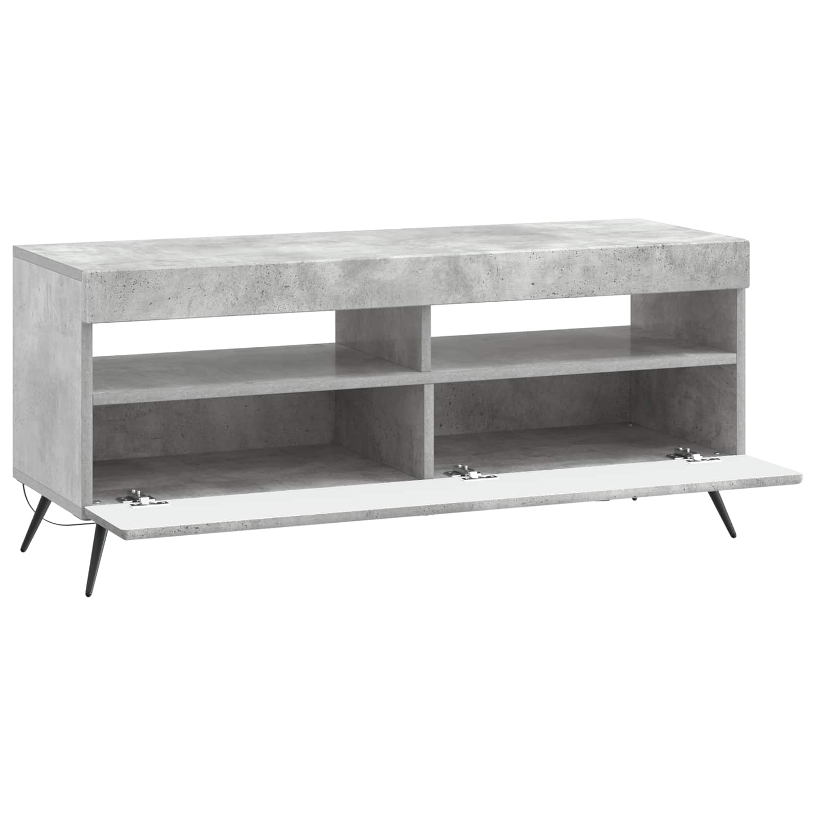 LED-TV-Schrank Betongrau Holzwerkstoff