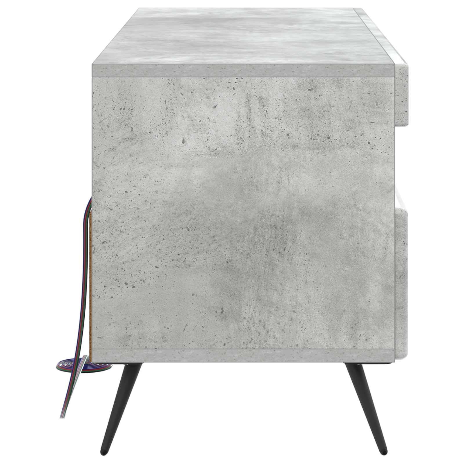 LED-TV-Schrank Betongrau Holzwerkstoff