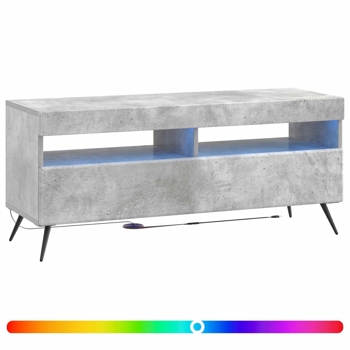 LED-TV-Schrank Betongrau Holzwerkstoff