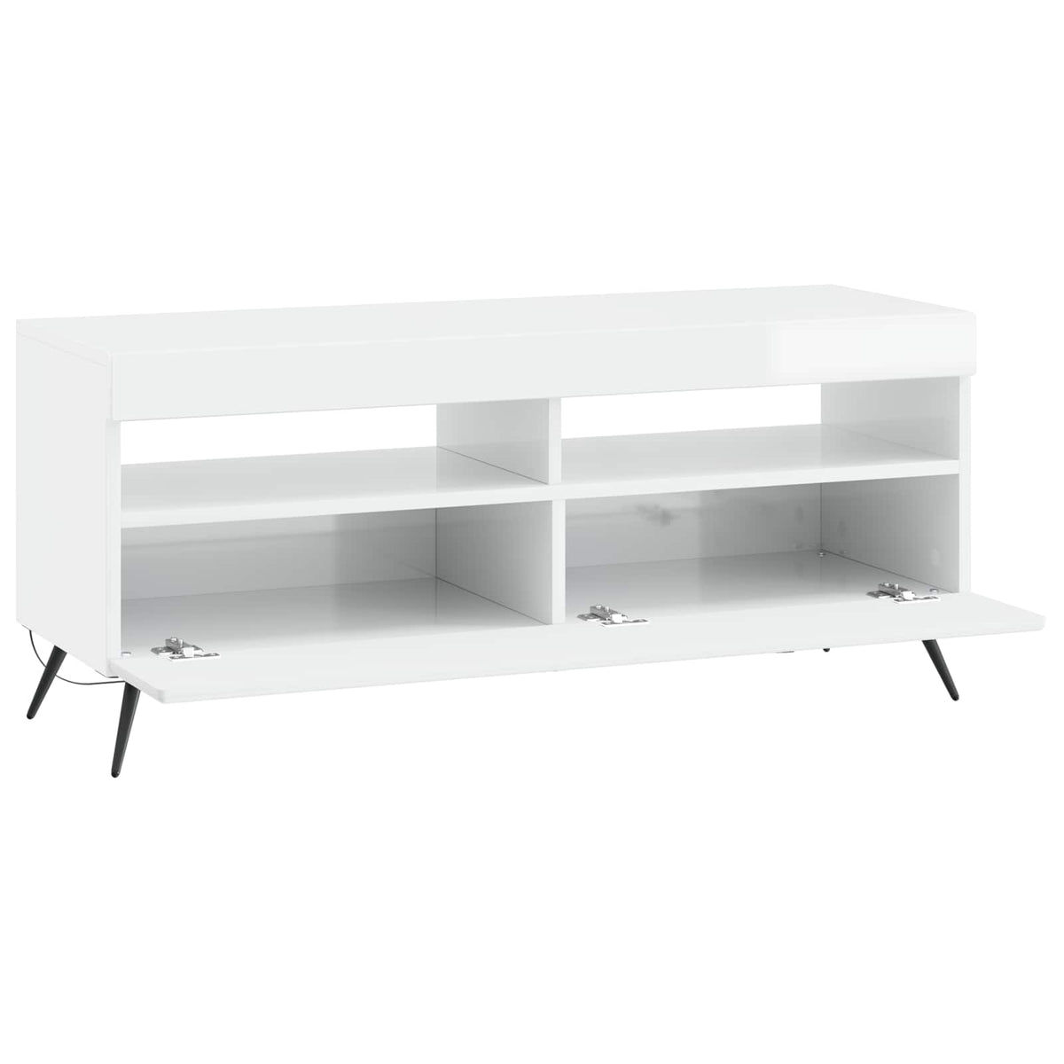 LED-TV-Schrank Hochglanz Weiß Holzwerkstoff