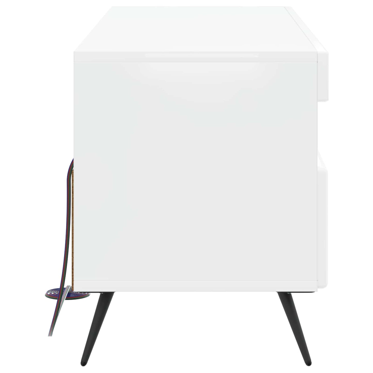 LED-TV-Schrank Hochglanz Weiß Holzwerkstoff