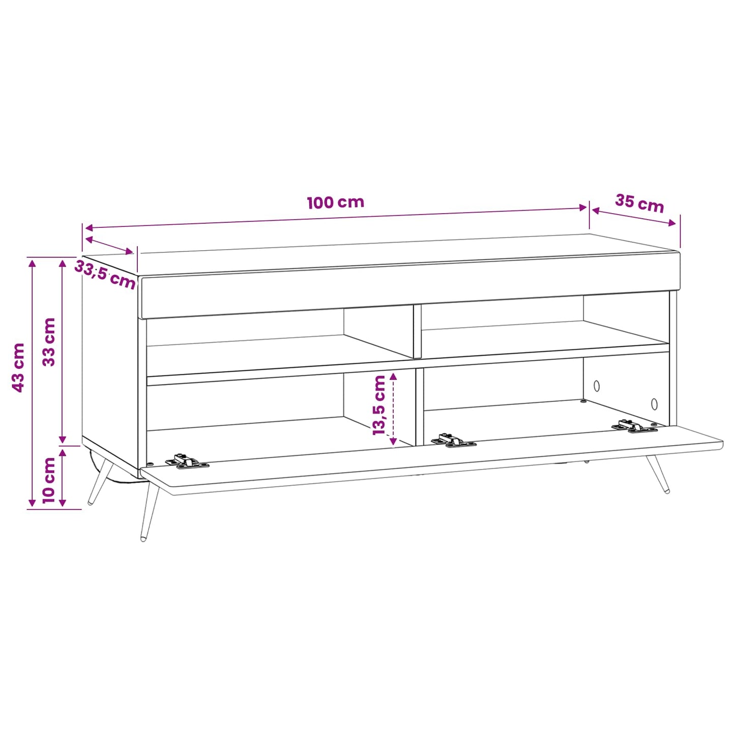 LED-TV-Schrank Artisan-Eiche Holzwerkstoff