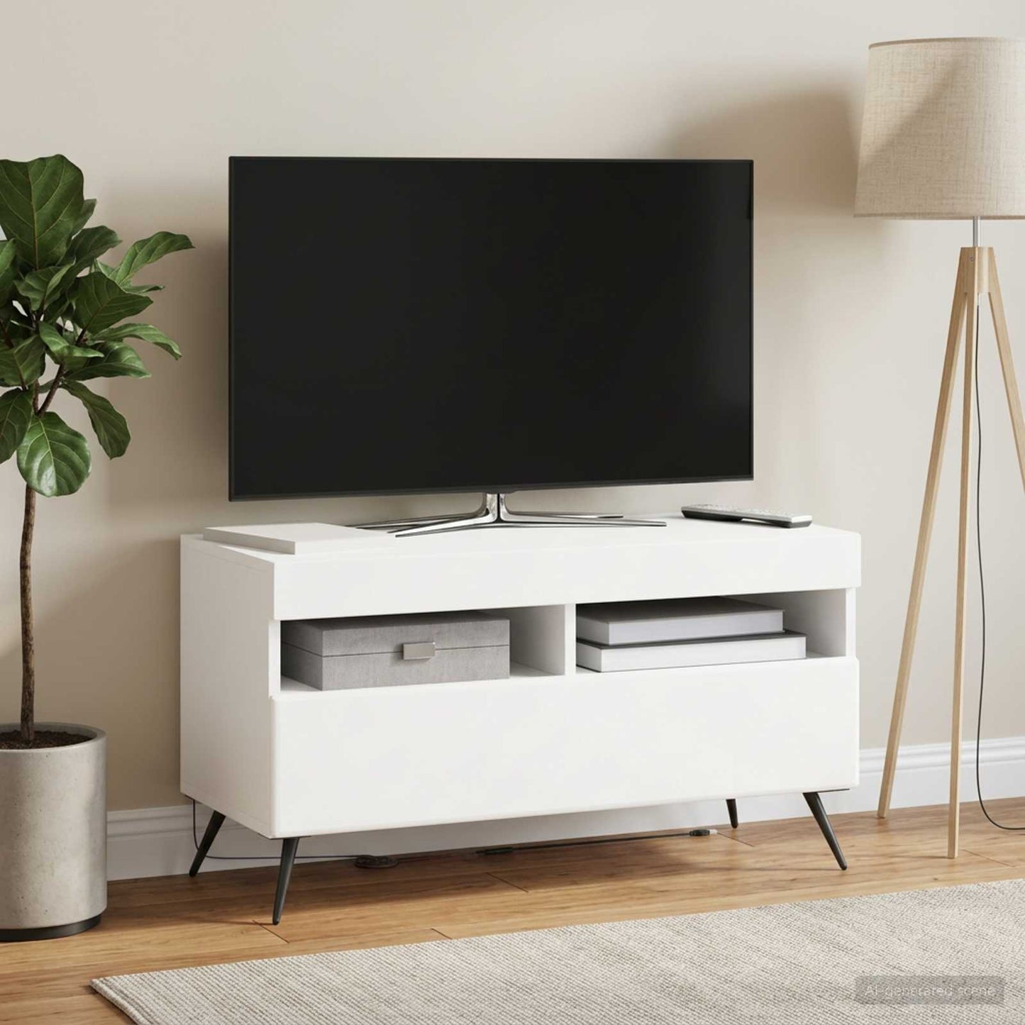 LED-TV-Schrank Weiß Holzwerkstoff