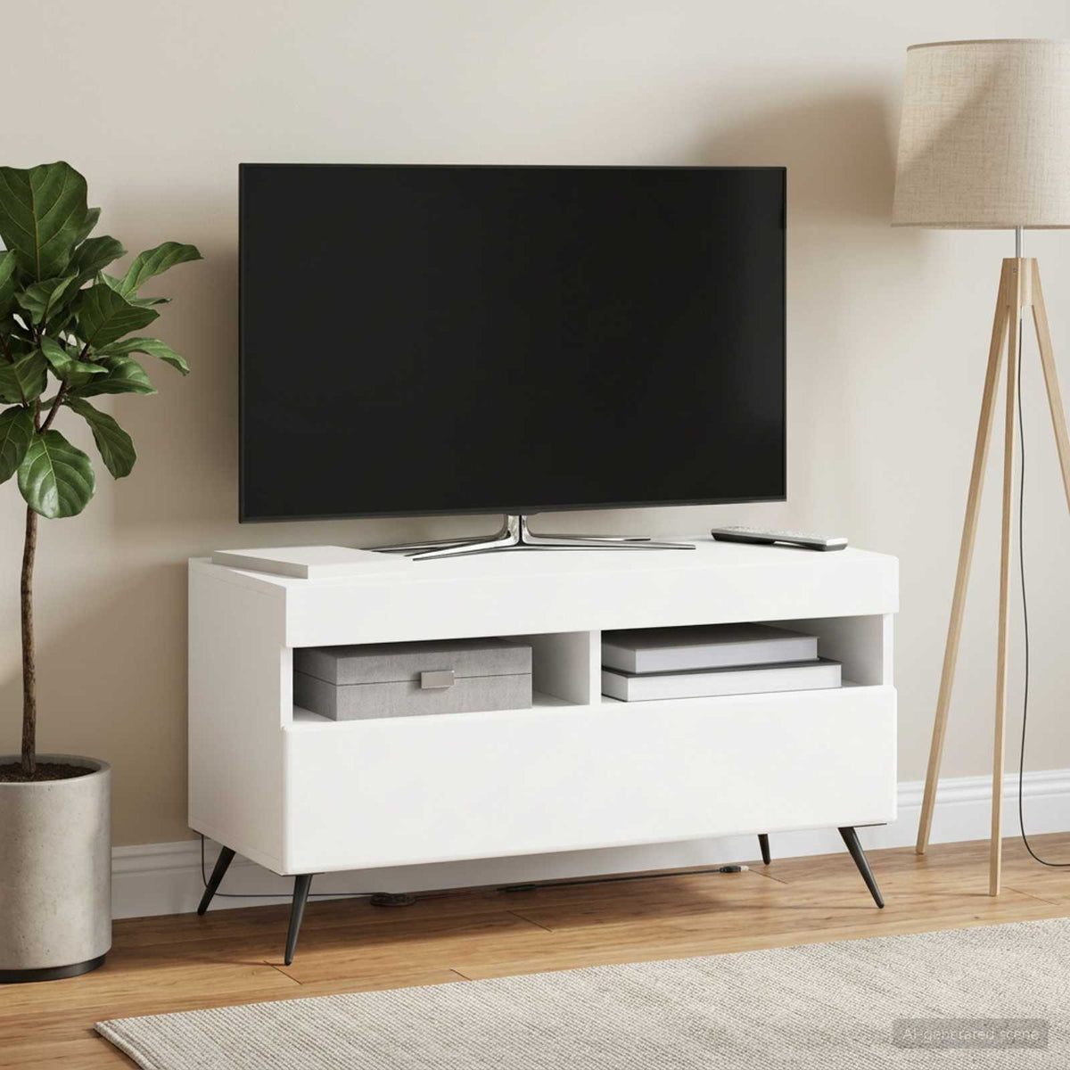 LED-TV-Schrank Weiß Holzwerkstoff