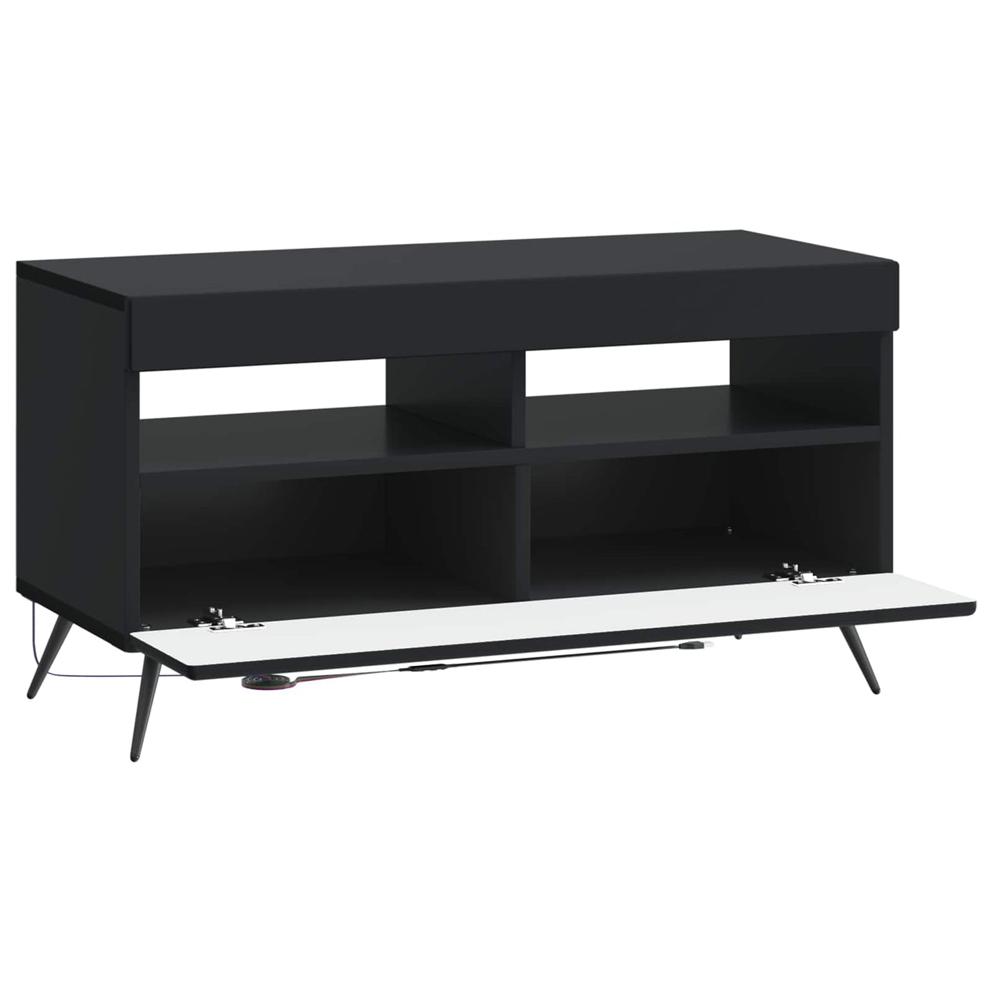 LED-TV-Schrank Schwarz Holzwerkstoff
