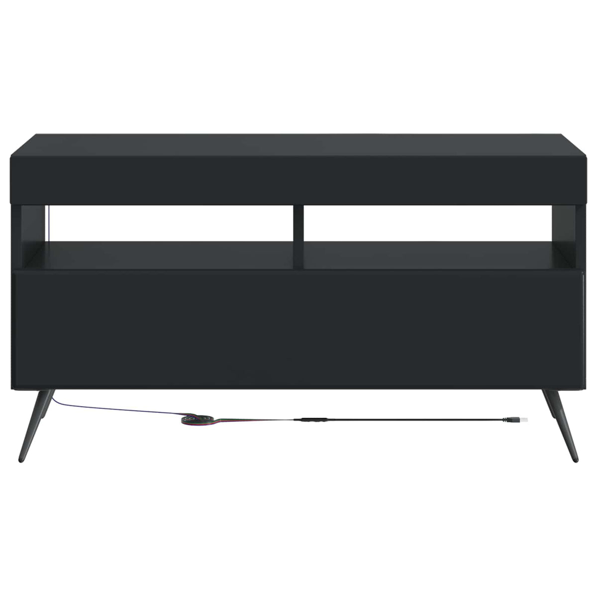 LED-TV-Schrank Schwarz Holzwerkstoff