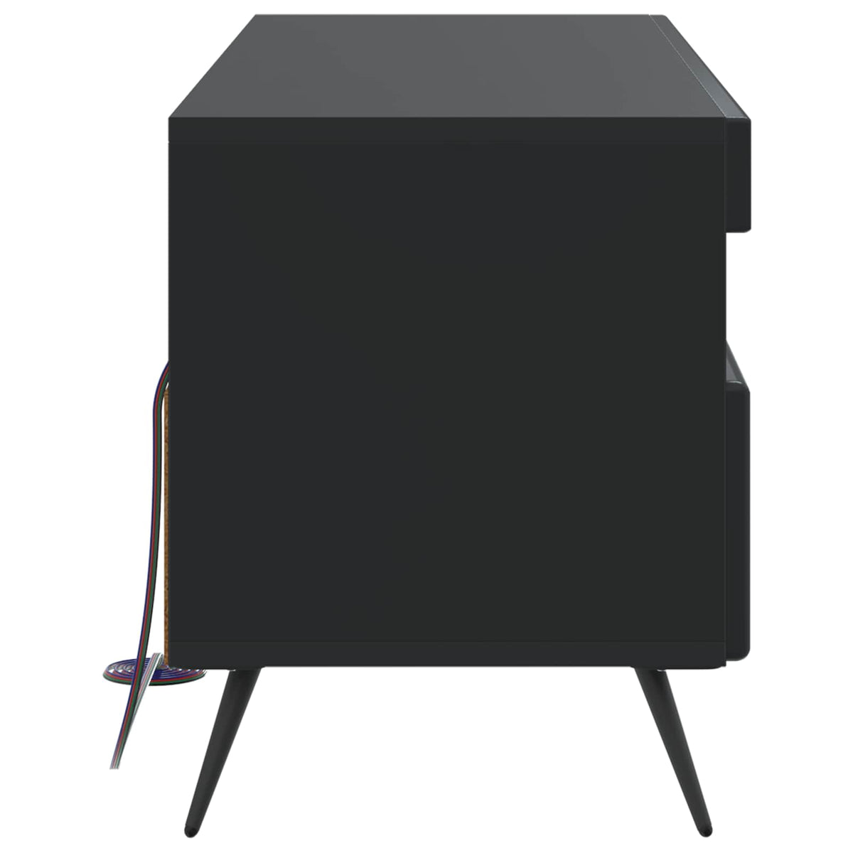 LED-TV-Schrank Schwarz Holzwerkstoff
