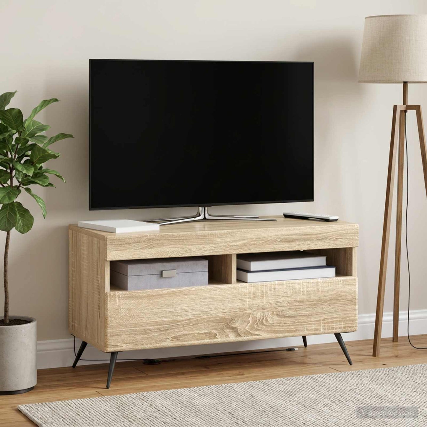 LED-TV-Schrank Sonoma-Eiche Holzwerkstoff