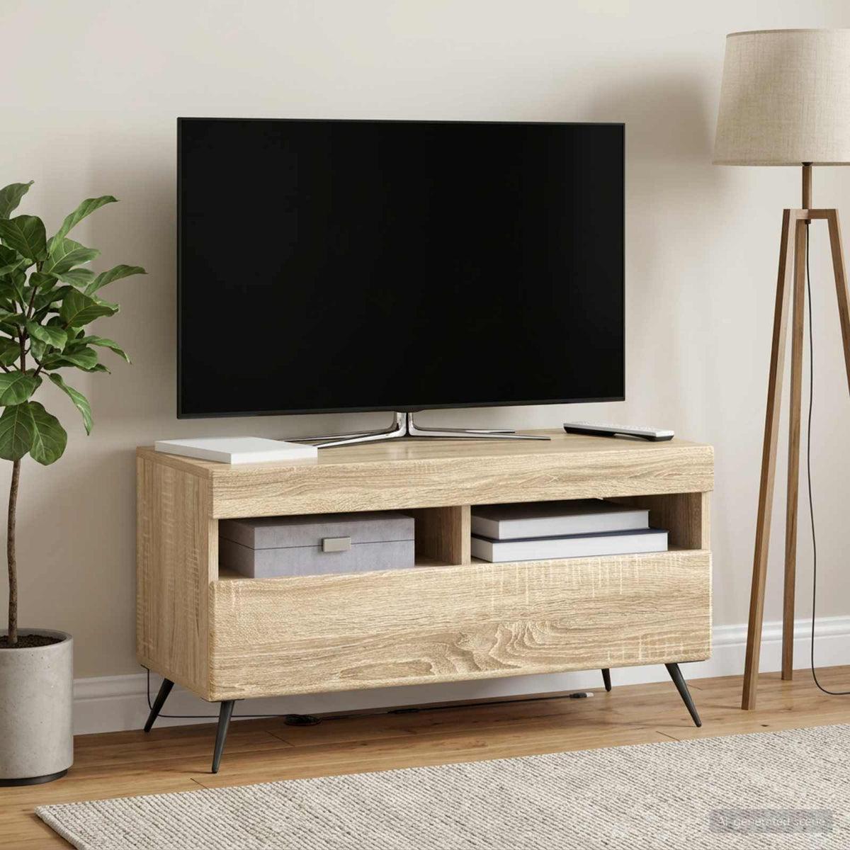 LED-TV-Schrank Sonoma-Eiche Holzwerkstoff