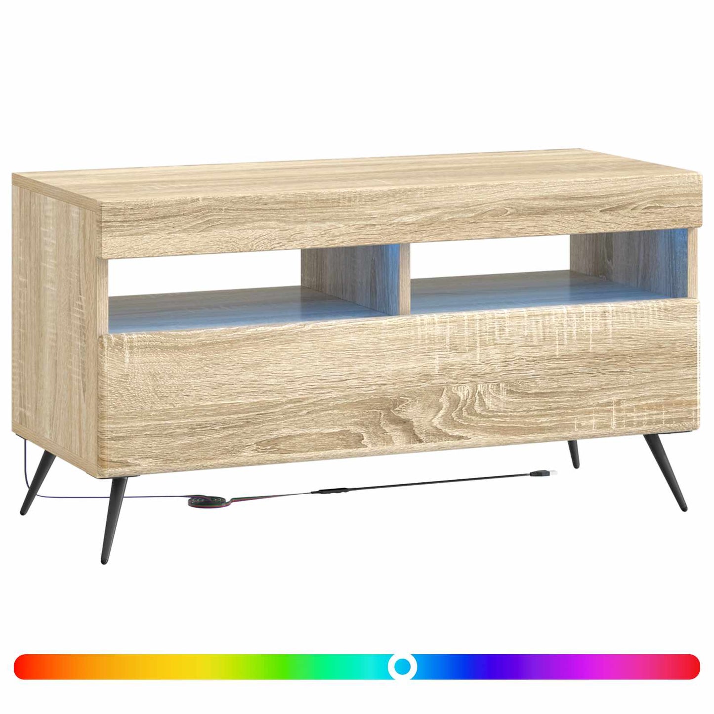 LED-TV-Schrank Sonoma-Eiche Holzwerkstoff
