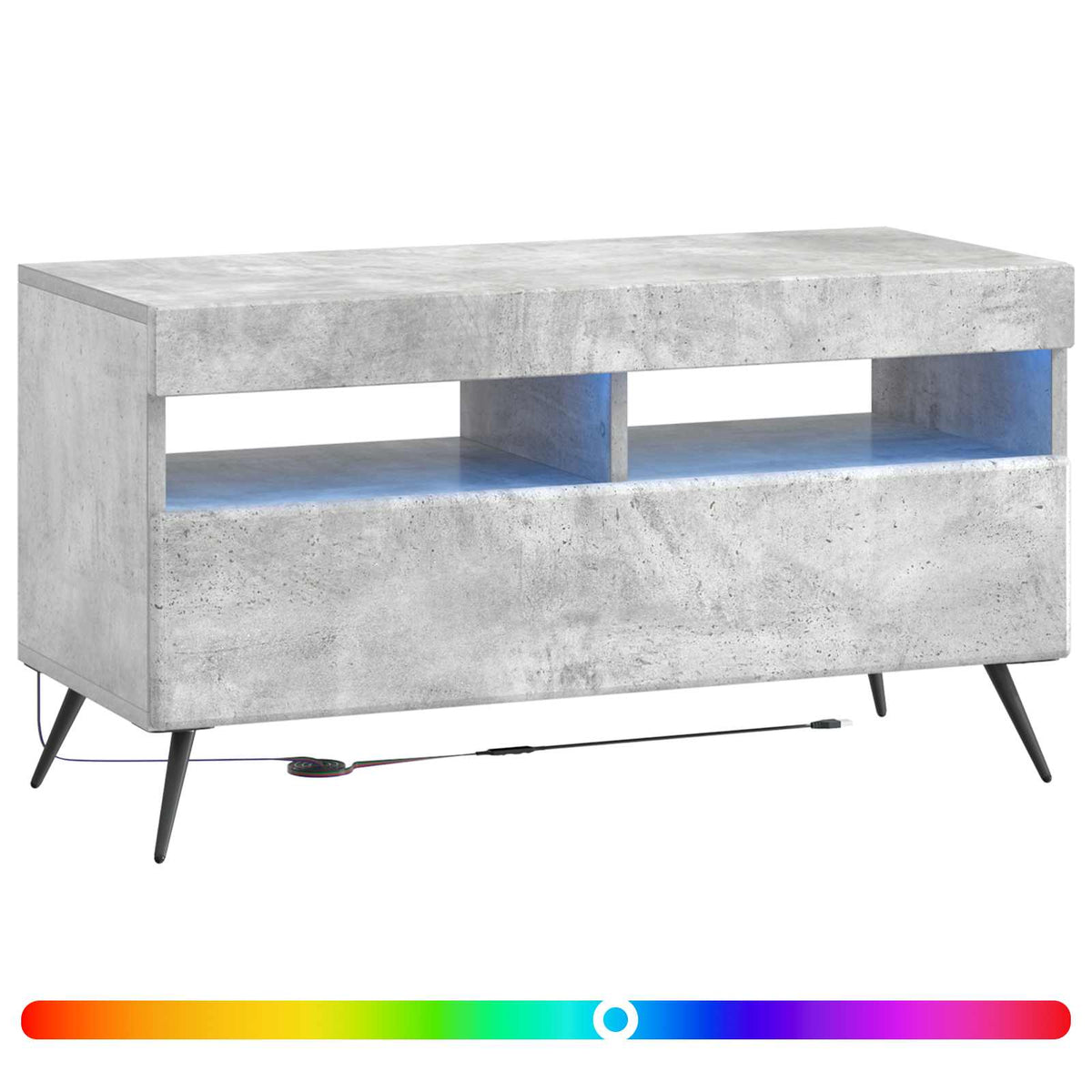 LED-TV-Schrank Betongrau Holzwerkstoff