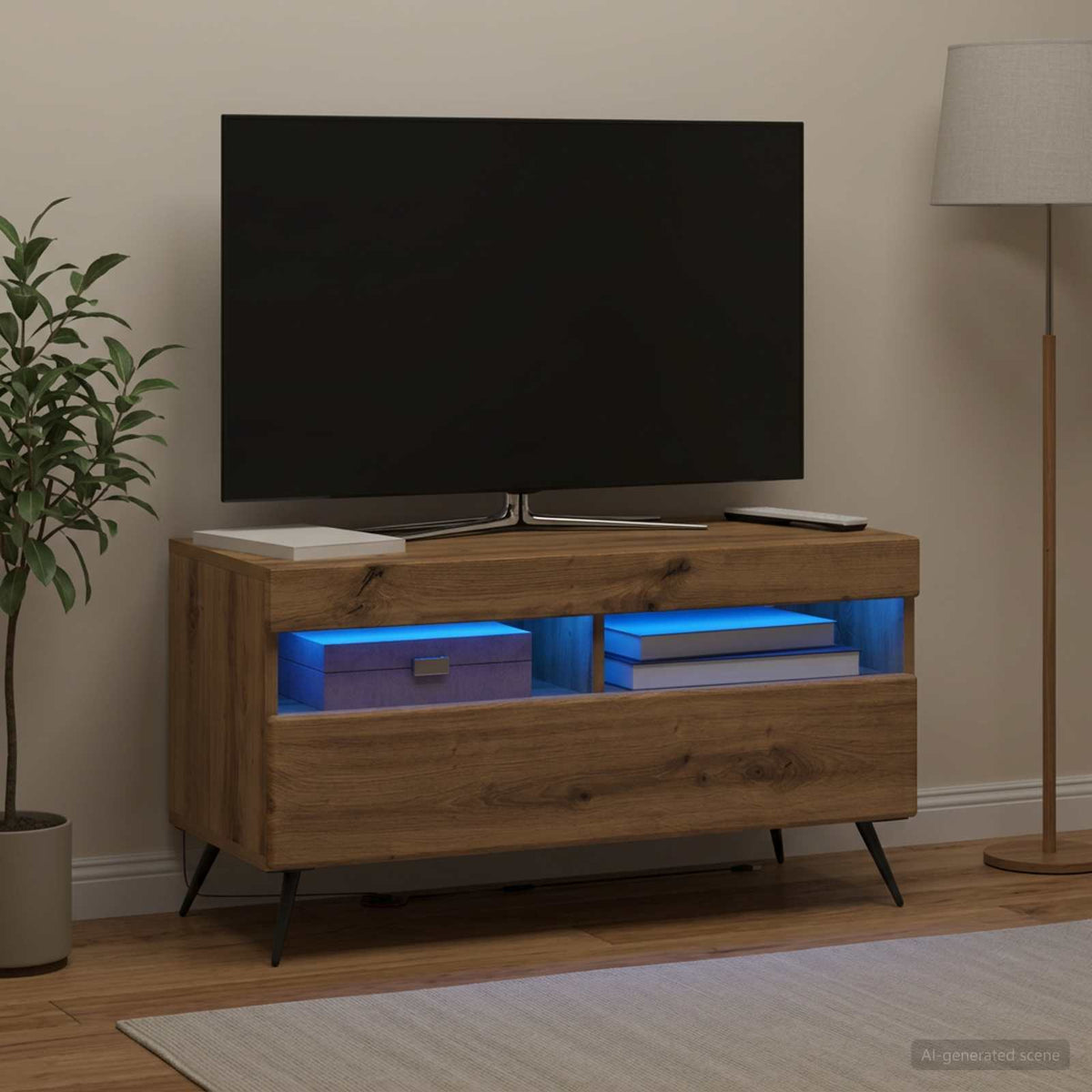 LED-TV-Schrank Artisan-Eiche Holzwerkstoff