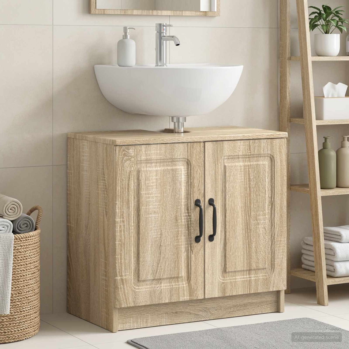 Waschbeckenschrank UTRECHT Sonoma-Eiche 59,5 x 31,5 x 59 cm