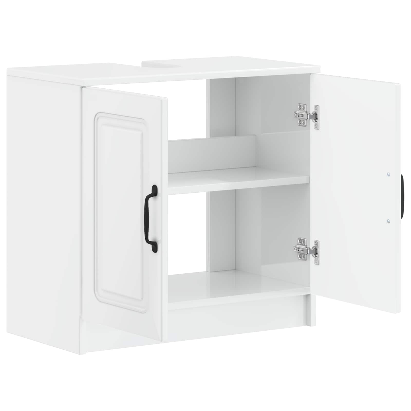 Waschbeckenschrank UTRECHT Hochglanz Weiß 59,5 x 31,5 x 59 cm