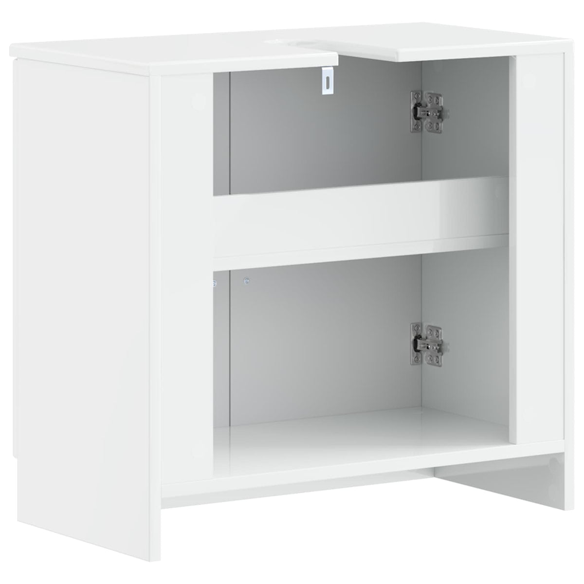 Waschbeckenschrank UTRECHT Hochglanz Weiß 59,5 x 31,5 x 59 cm