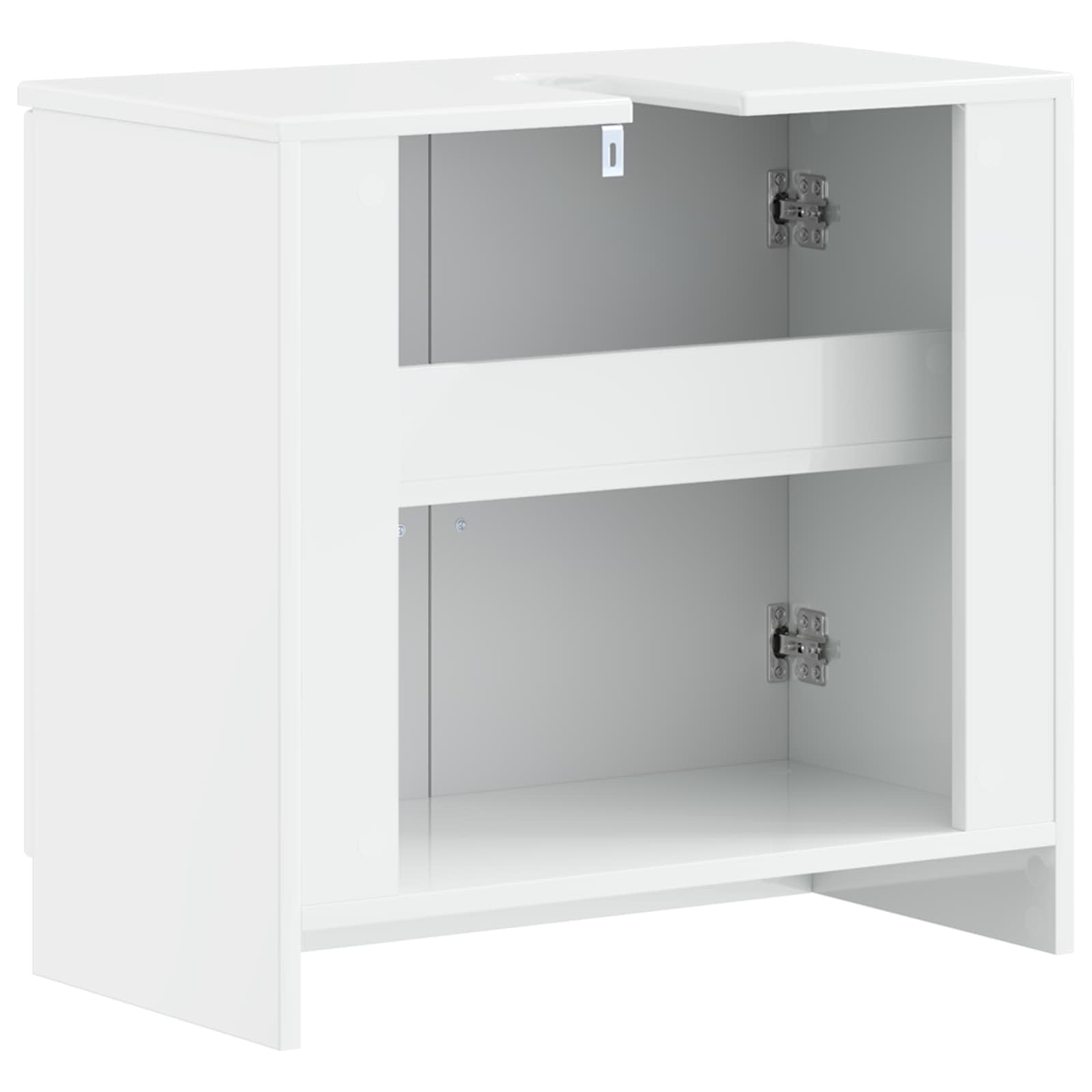 Waschbeckenschrank UTRECHT Hochglanz Weiß 59,5 x 31,5 x 59 cm