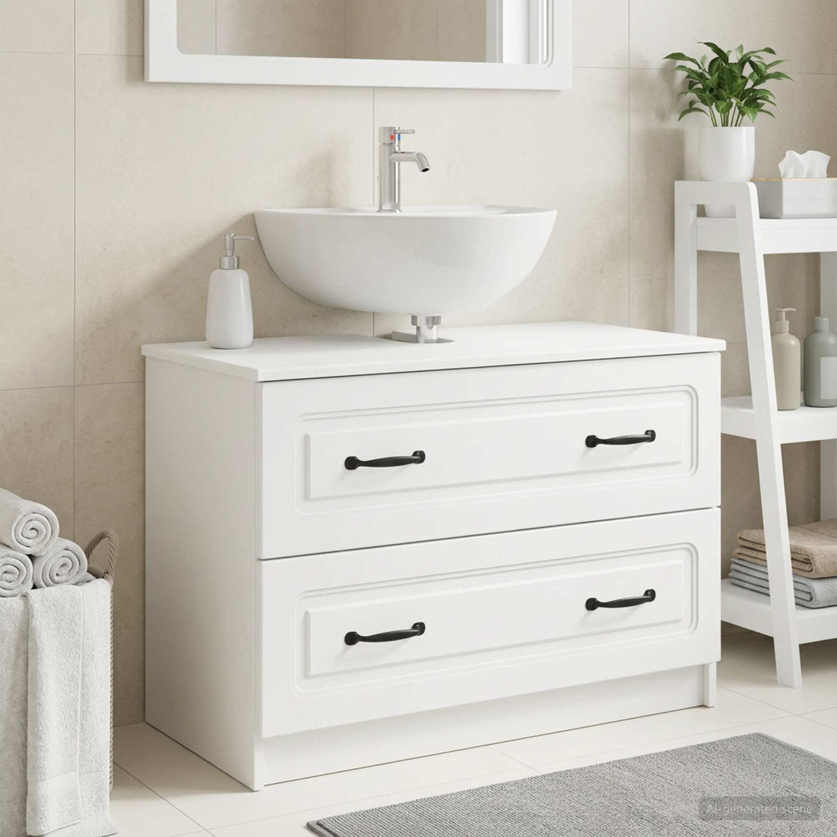 Waschbeckenschrank UTRECHT Weiß 82 x 41 x 56 cm Holzwerkstoff