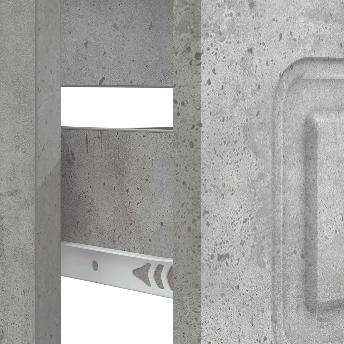 Waschbeckenschrank UTRECHT Betongrau 82 x 41 x 56 cm