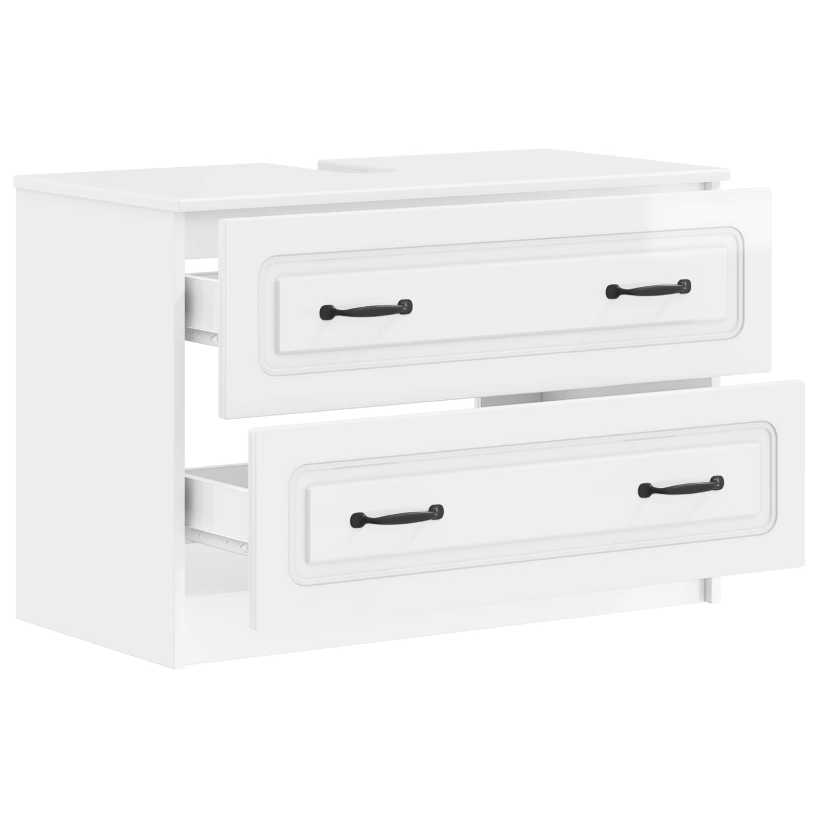 Waschbeckenschrank UTRECHT Hochglanz Weiß 82 x 41 x 56 cm