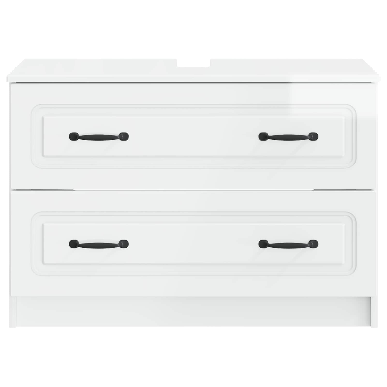 Waschbeckenschrank UTRECHT Hochglanz Weiß 82 x 41 x 56 cm