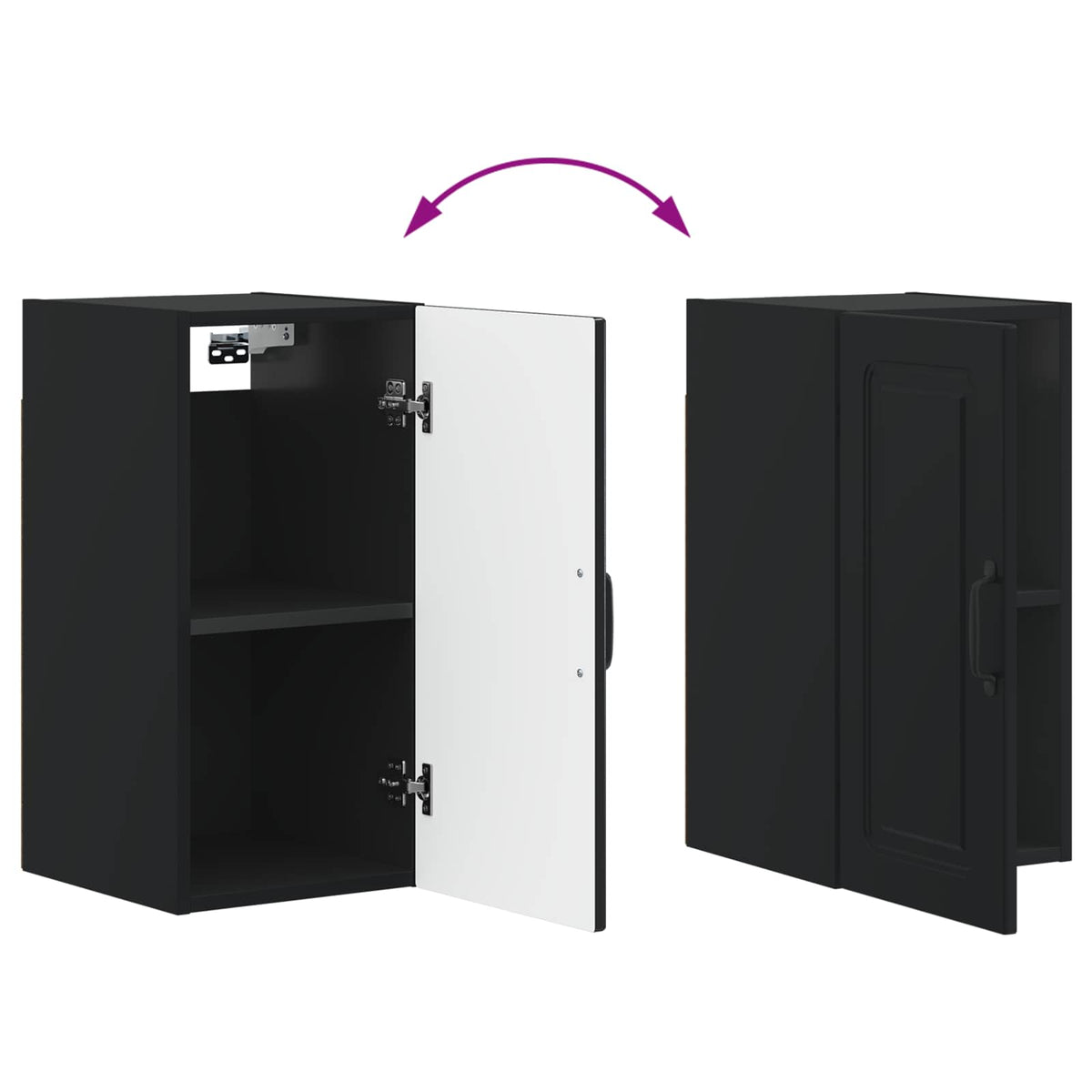 Badezimmer-Wandschrank UTRECHT Schwarz 30 x 31 x 59 cm
