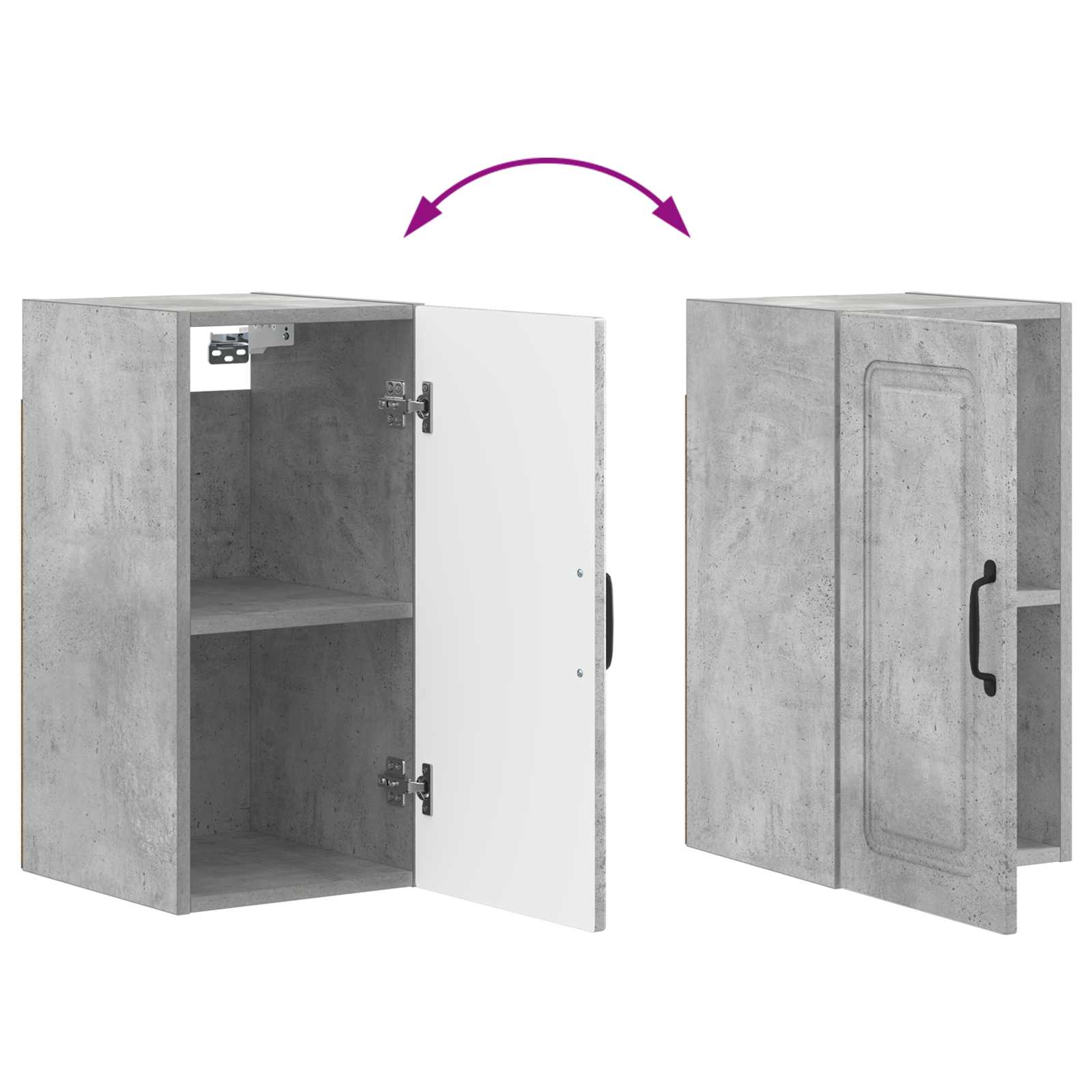 Badezimmer-Wandschrank UTRECHT Betongrau 30 x 31 x 59 cm