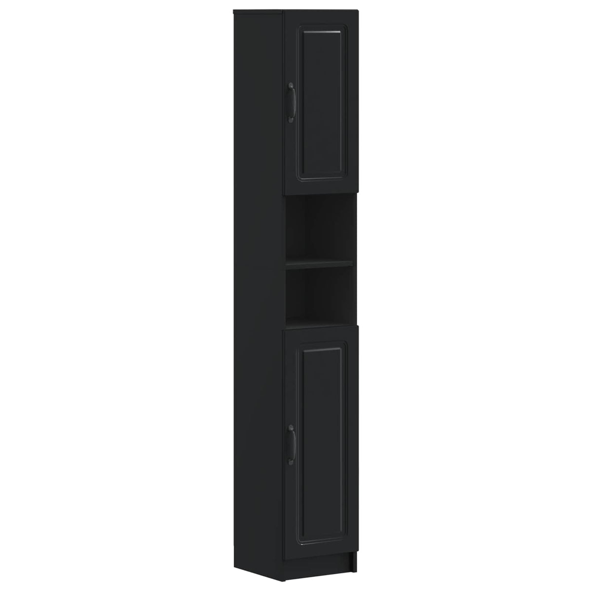 Badezimmerschrank mit offenem Regal UTRECHT Schwarz