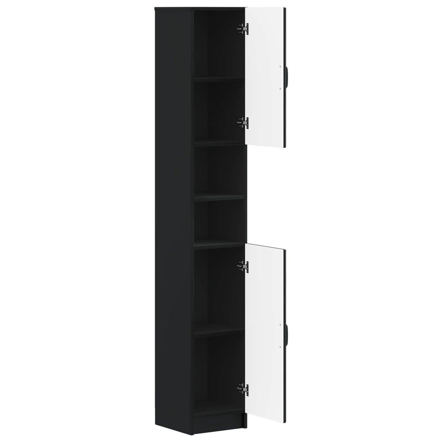 Badezimmerschrank mit offenem Regal UTRECHT Schwarz