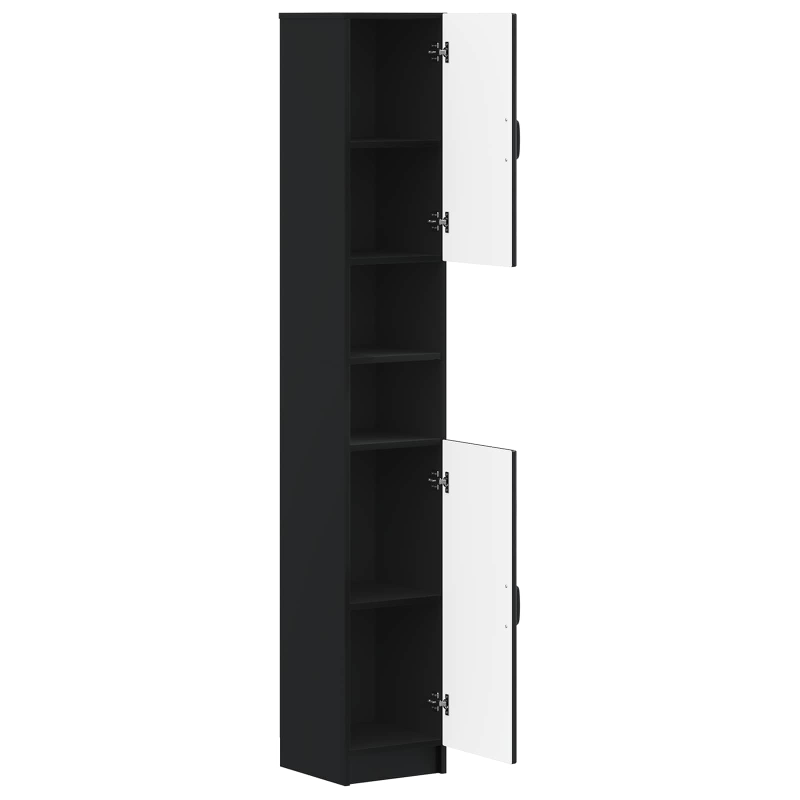 Badezimmerschrank mit offenem Regal UTRECHT Schwarz