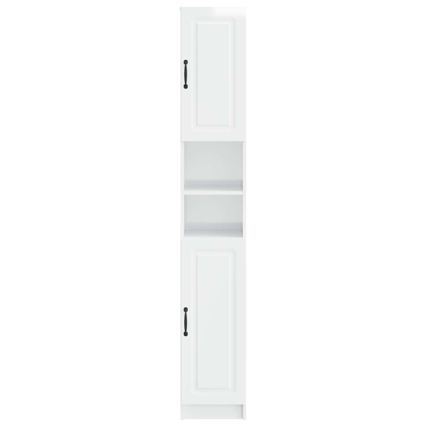 Badezimmerschrank mit offenem Regal UTRECHT Hochglanz Weiß