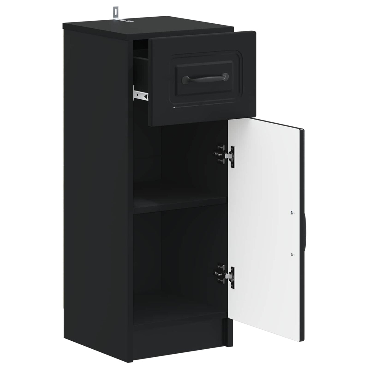 Badezimmer Aufbewahrungsschrank UTRECHT Schwarz 30 x 31 x 77 cm
