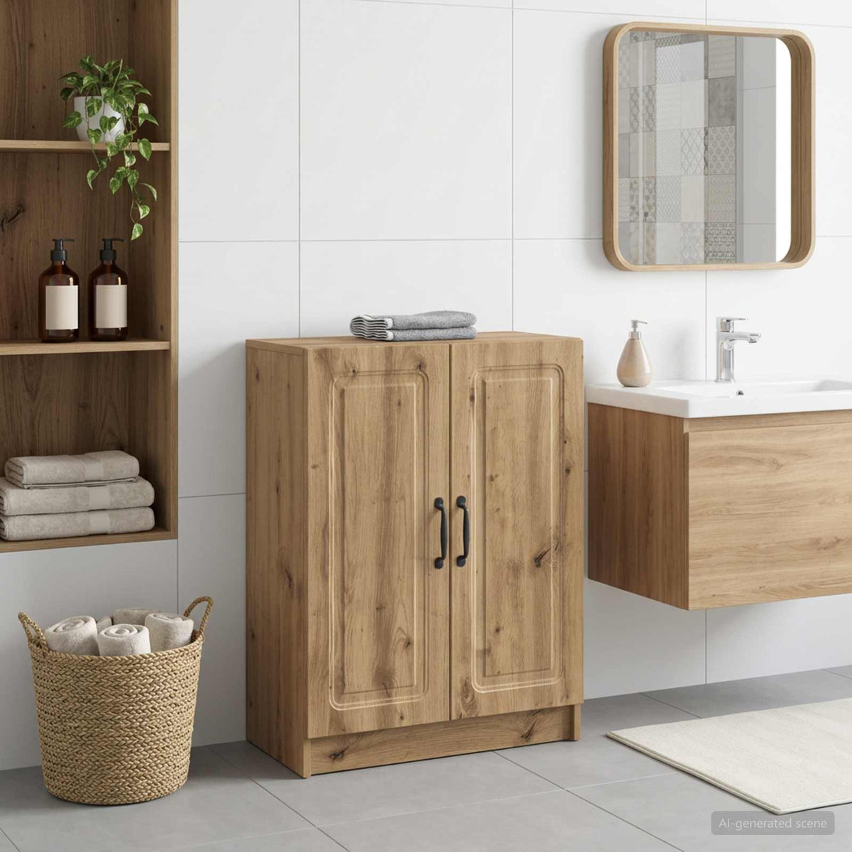 Badezimmer Aufbewahrungsschrank UTRECHT Artisan-Eiche