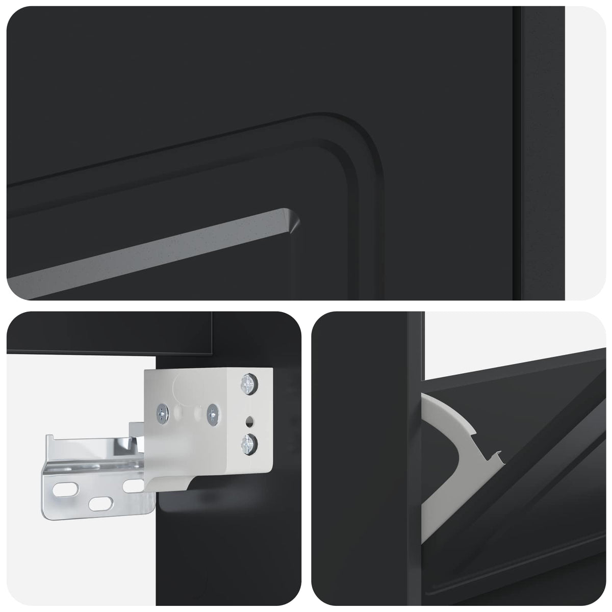 Wandmontierter Schuhschrank UTRECHT 71 x 17 x 43 cm Schwarz