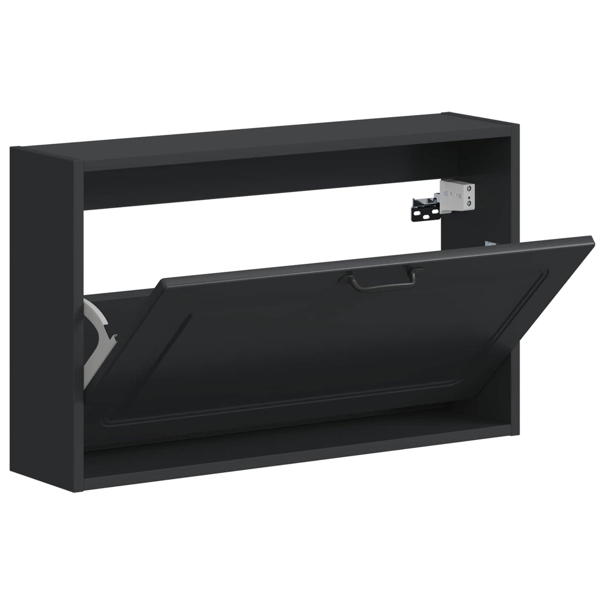 Wandmontierter Schuhschrank UTRECHT 71 x 17 x 43 cm Schwarz