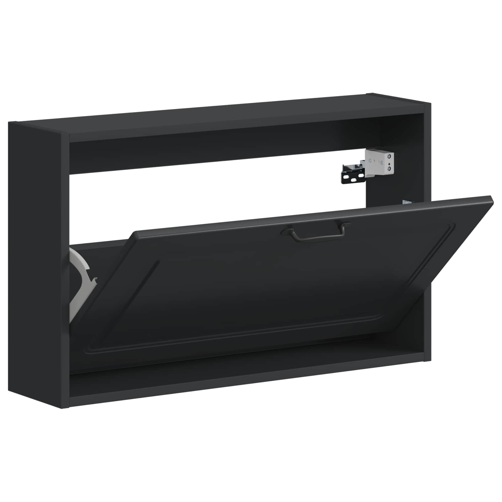 Wandmontierter Schuhschrank UTRECHT 71 x 17 x 43 cm Schwarz