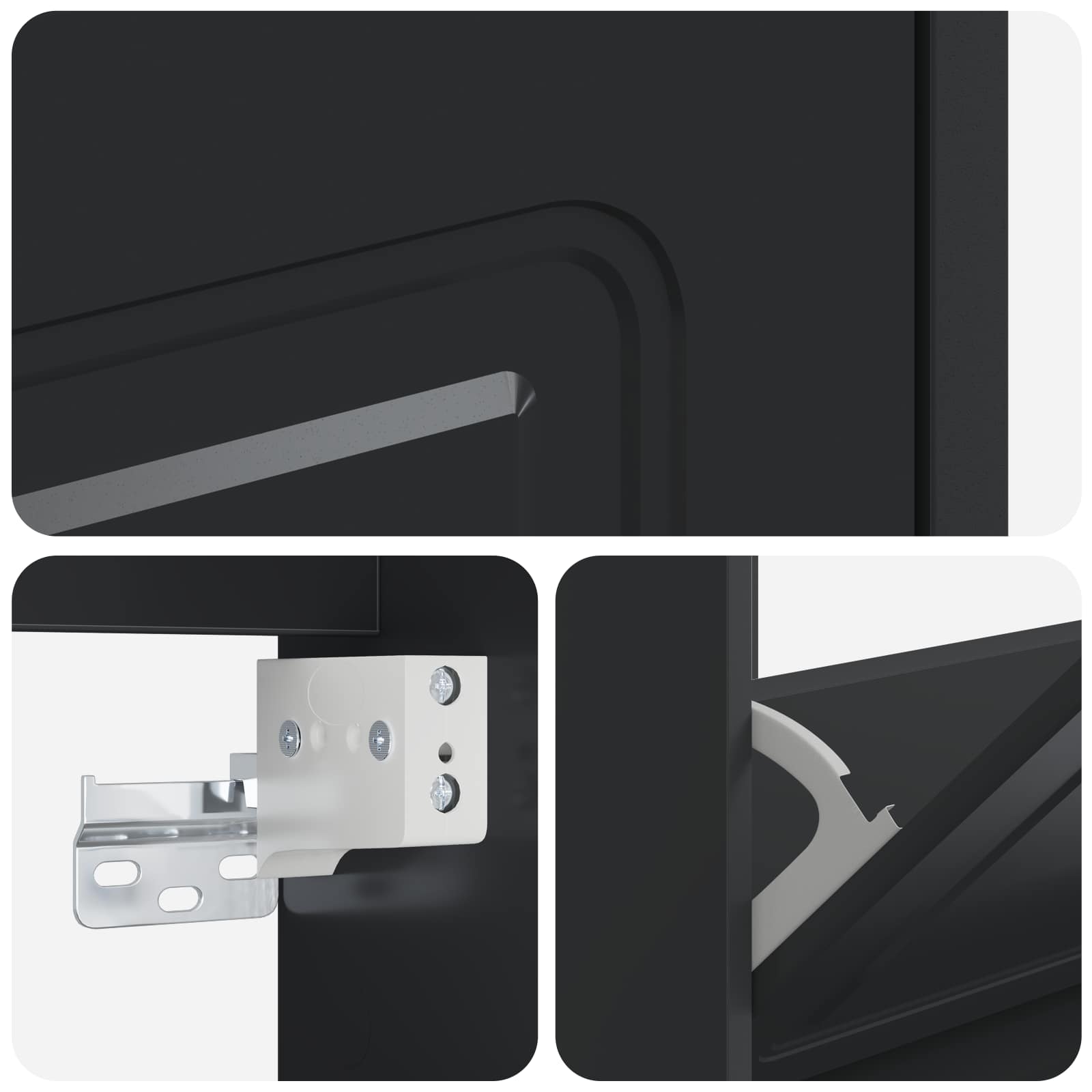 Wandmontierter Schuhschrank UTRECHT 71 x 17 x 86 cm Schwarz