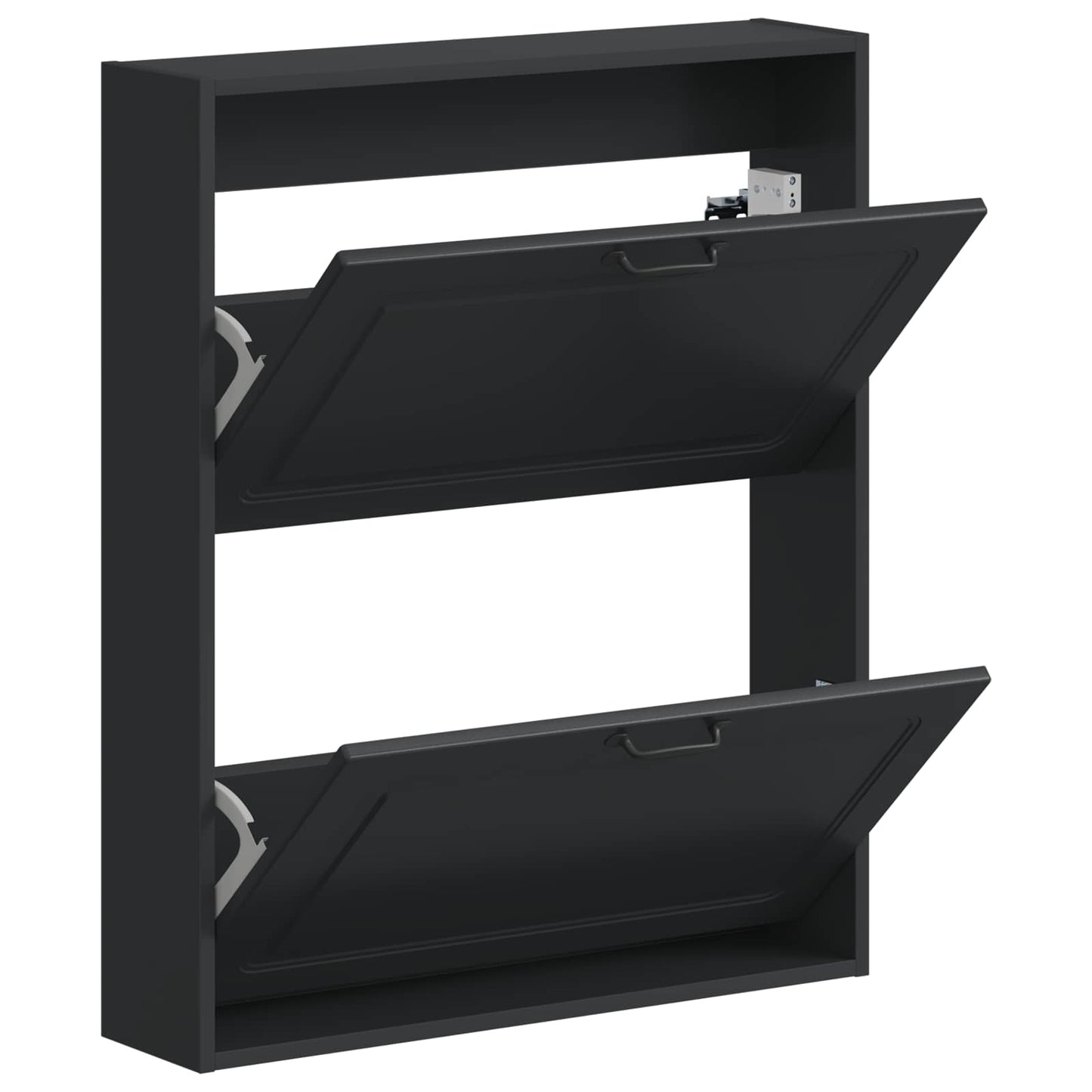 Wandmontierter Schuhschrank UTRECHT 71 x 17 x 86 cm Schwarz