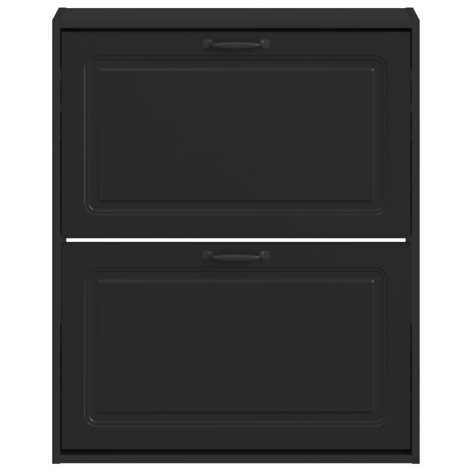 Wandmontierter Schuhschrank UTRECHT 71 x 17 x 86 cm Schwarz