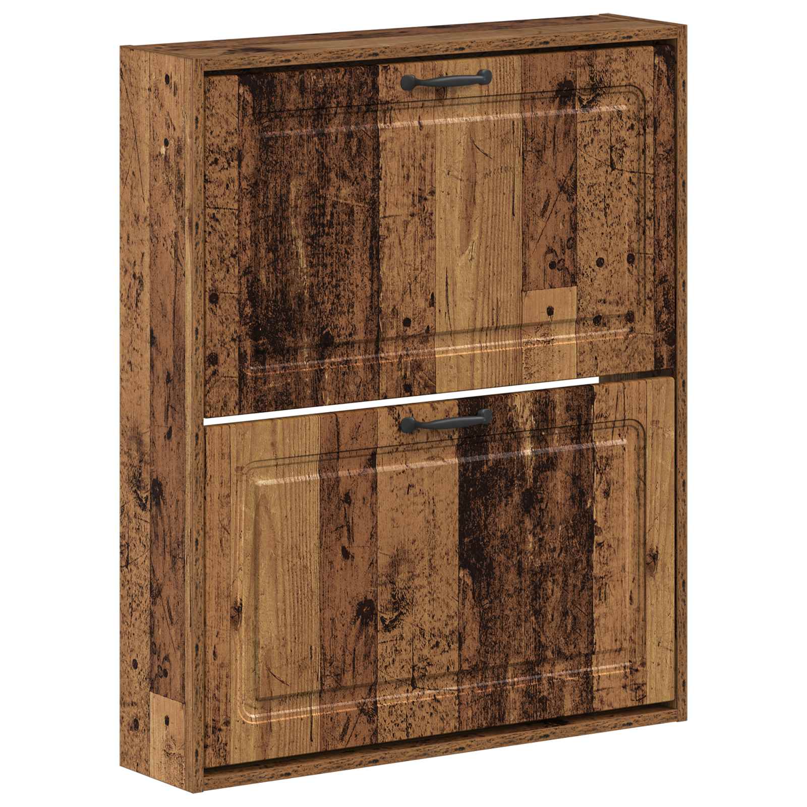Wandmontierter Schuhschrank UTRECHT 71 x 17 x 86 cm Altholz