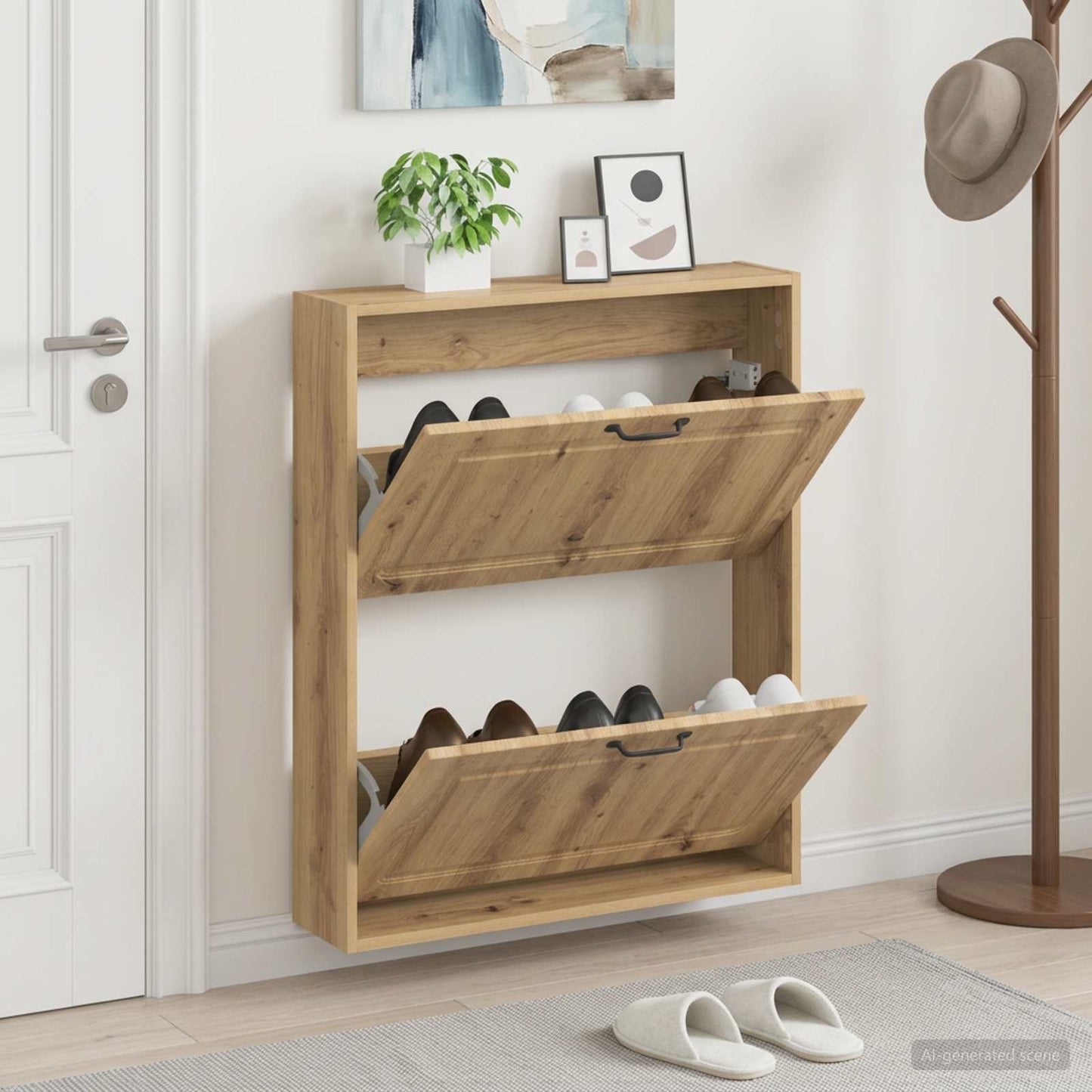 Wandmontierter Schuhschrank UTRECHT 71 x 17 x 86 cm