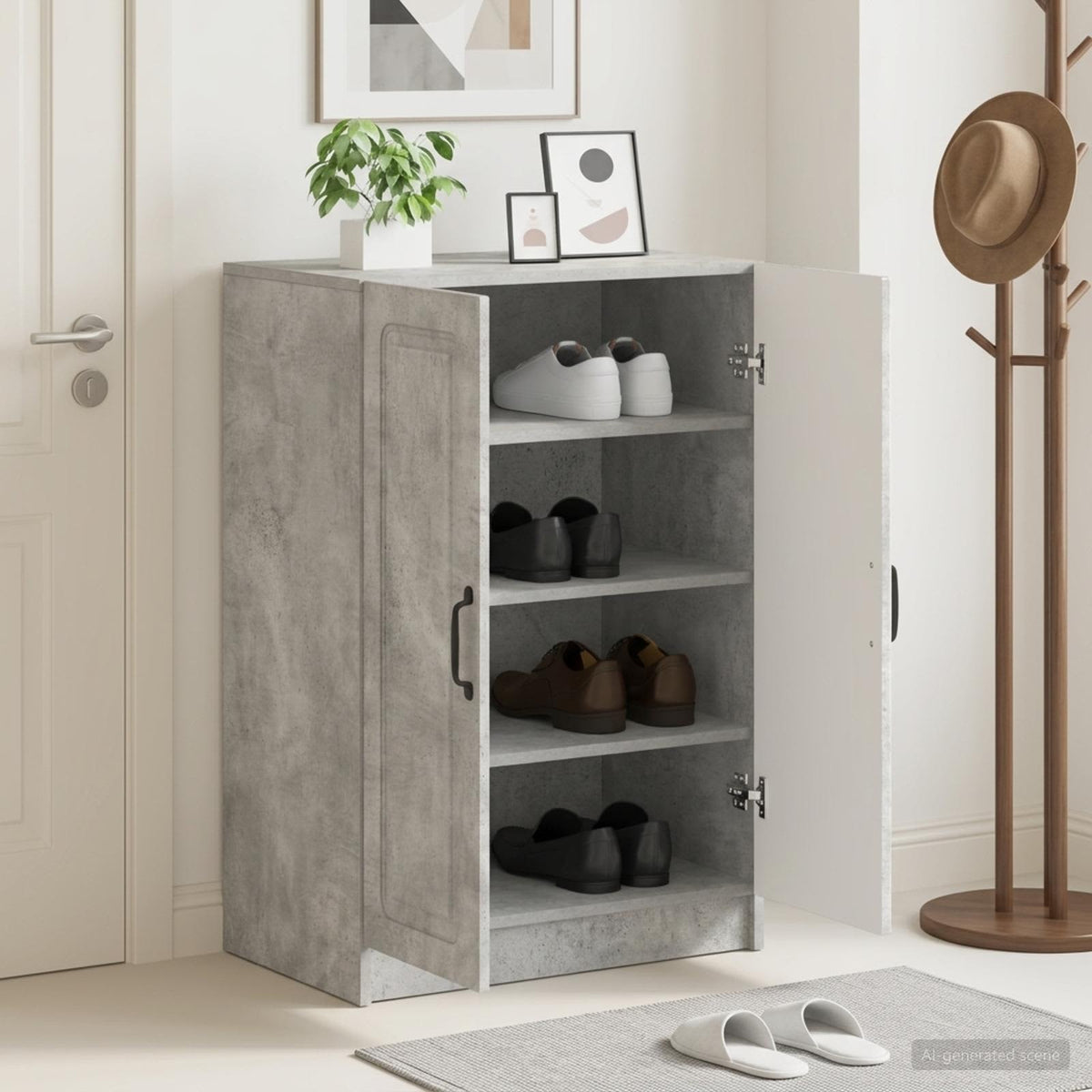 Schuhschrank UTRECHT 59,5 x 39,5 x 87 cm Holzwerkstoff