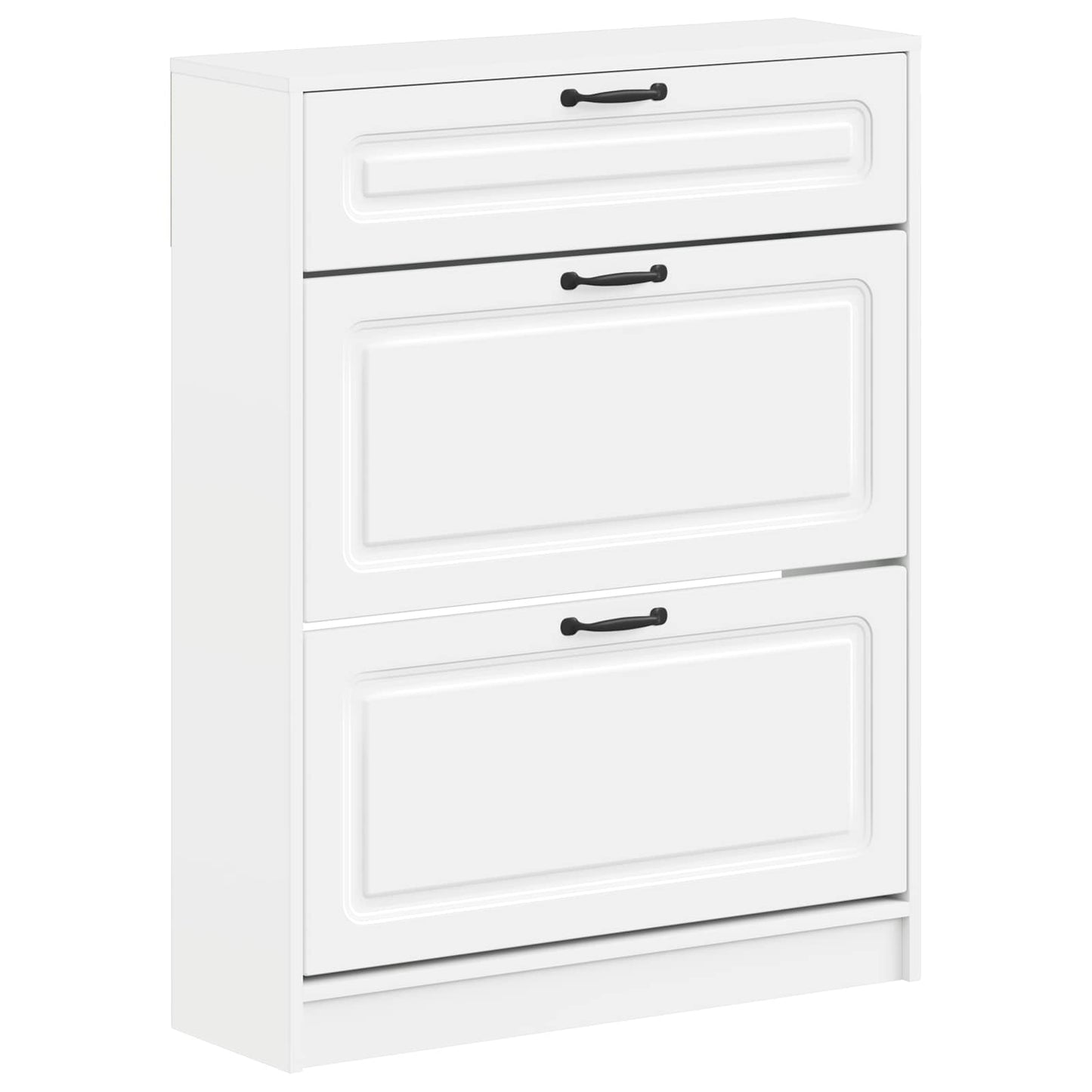 Schuhschrank UTRECHT 78 x 24 x 100 cm Holzwerkstoff Weiß