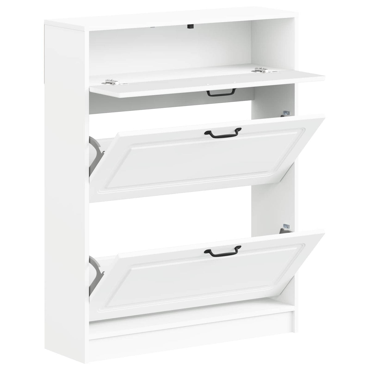 Schuhschrank UTRECHT 78 x 24 x 100 cm Holzwerkstoff Weiß