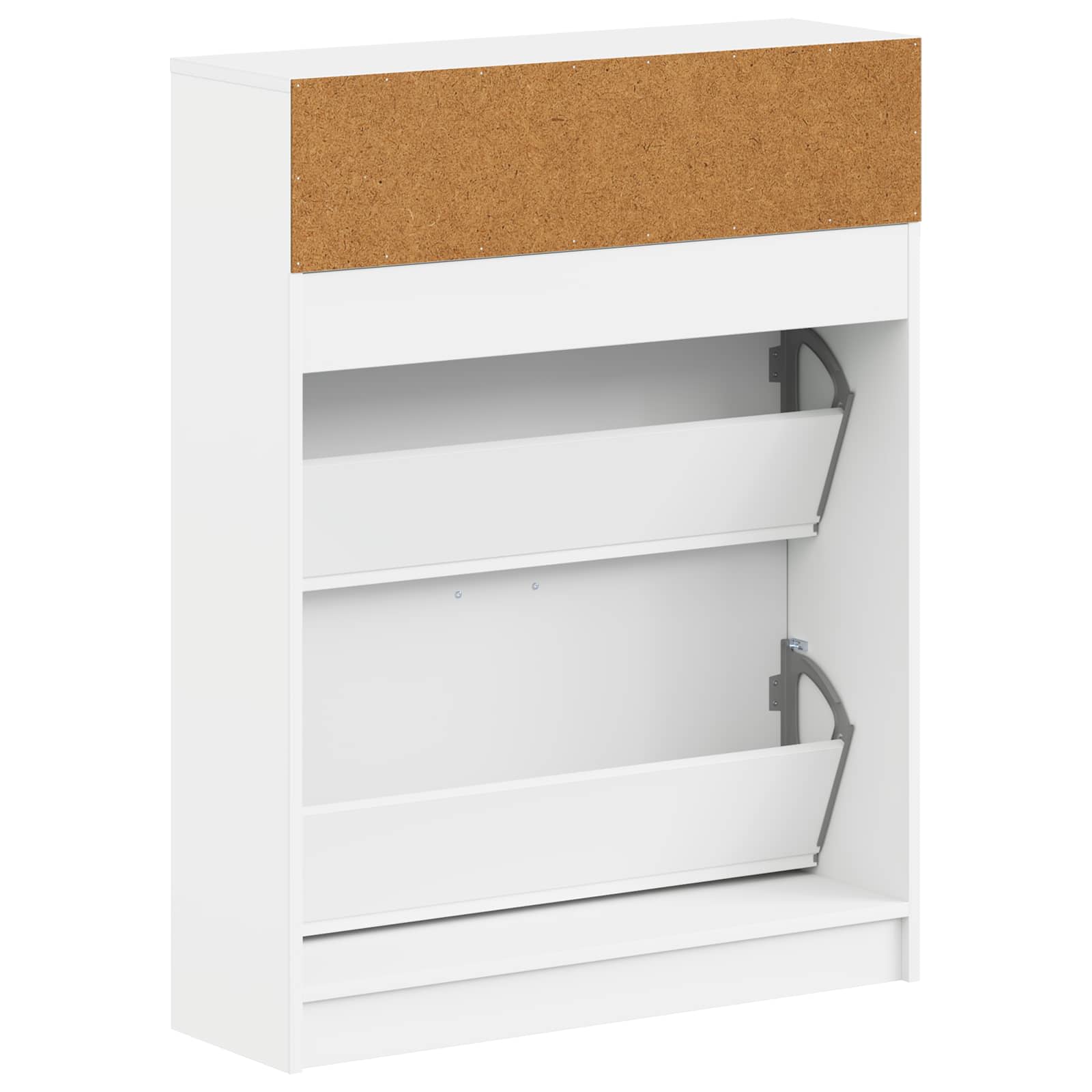 Schuhschrank UTRECHT 78 x 24 x 100 cm Holzwerkstoff Weiß