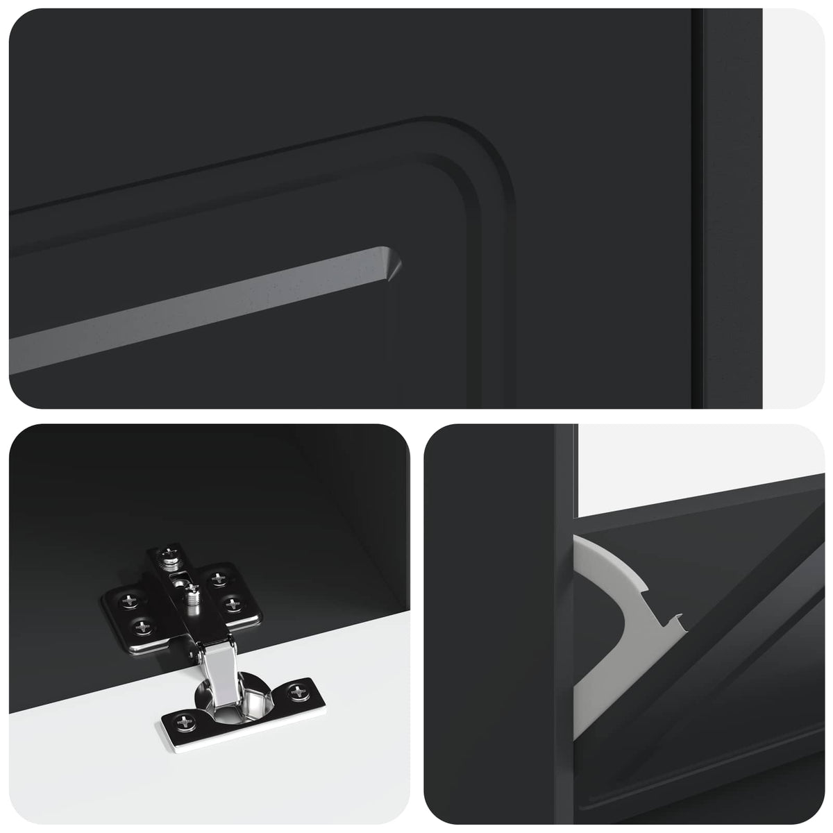 Schuhschrank UTRECHT 78 x 24 x 100 cm Holzwerkstoff Schwarz
