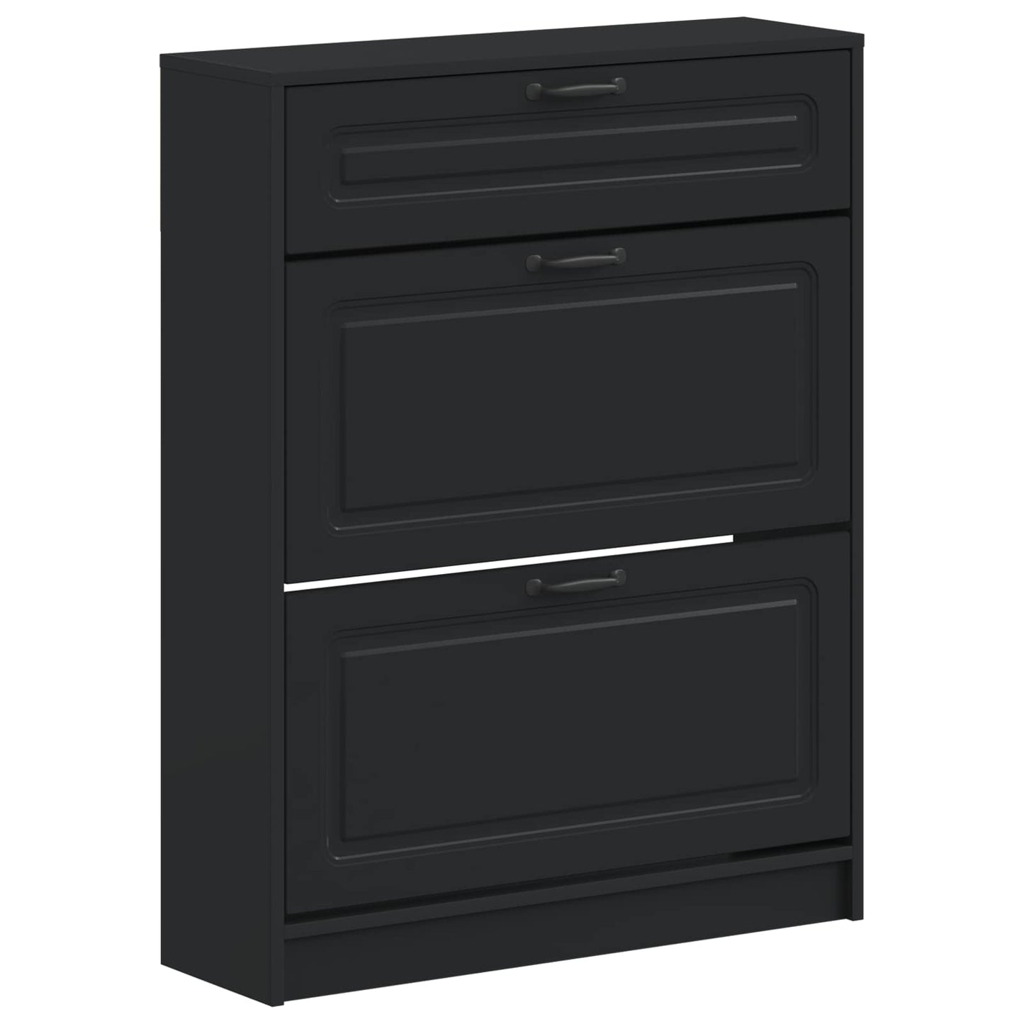 Schuhschrank UTRECHT 78 x 24 x 100 cm Holzwerkstoff Schwarz