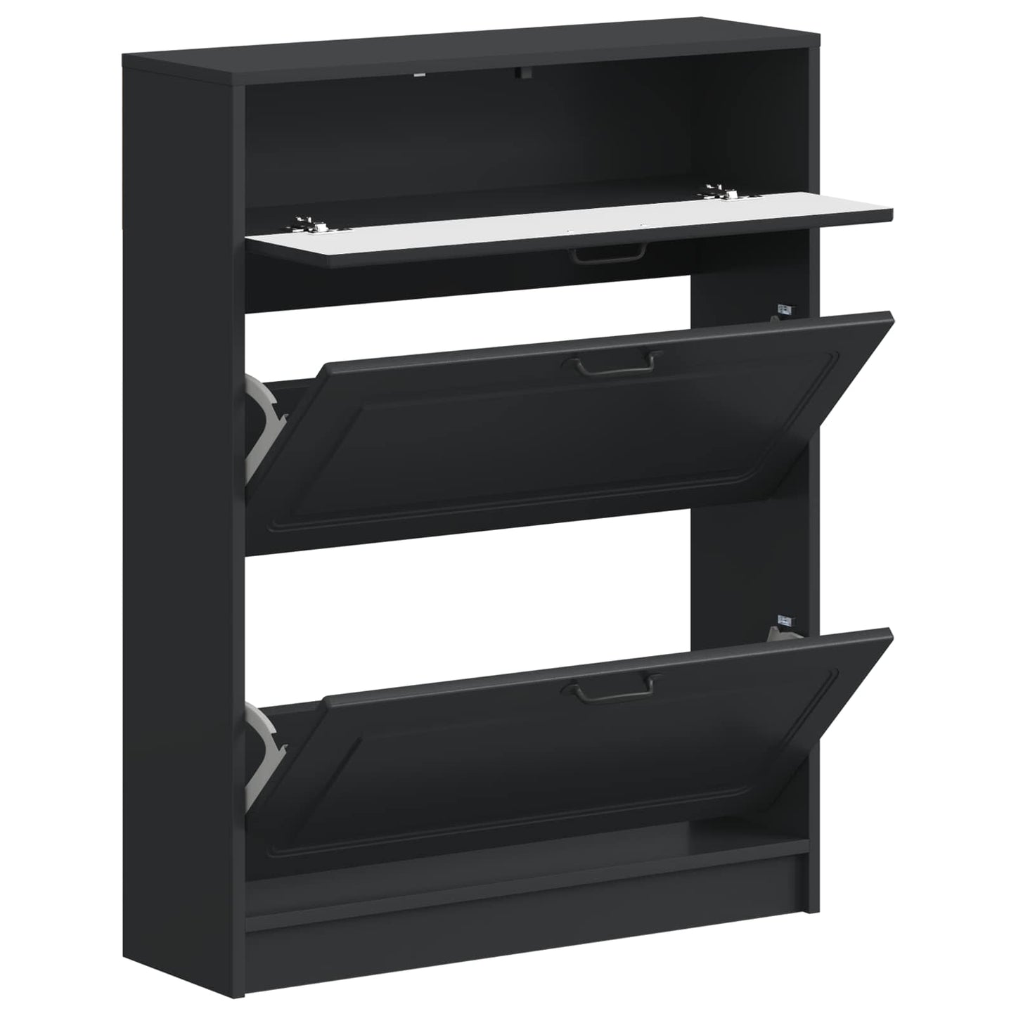 Schuhschrank UTRECHT 78 x 24 x 100 cm Holzwerkstoff Schwarz