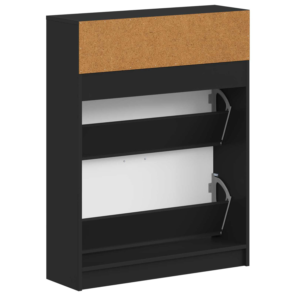 Schuhschrank UTRECHT 78 x 24 x 100 cm Holzwerkstoff Schwarz